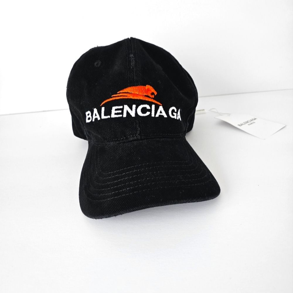 Black and Orange graphic fitted baseball Cap - Picture 2 of 11